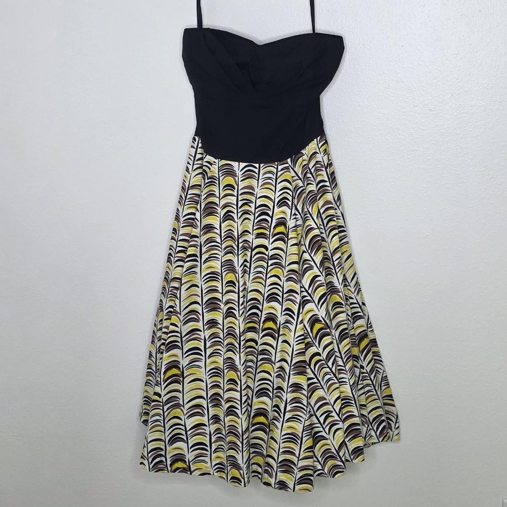 Anthropologie Girls From Savoy Retro whimsigoth Strapless Art Hoe Dress 12